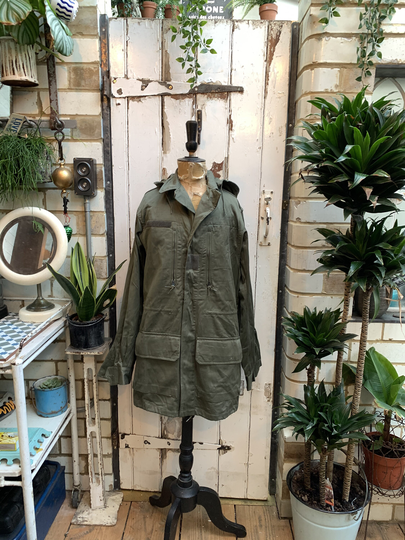 Vintage French Khaki Army Jacket Flers 1976 Size 92L